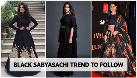 Black Color Trend- Sabyasachi Indian Designer Wear to Follow