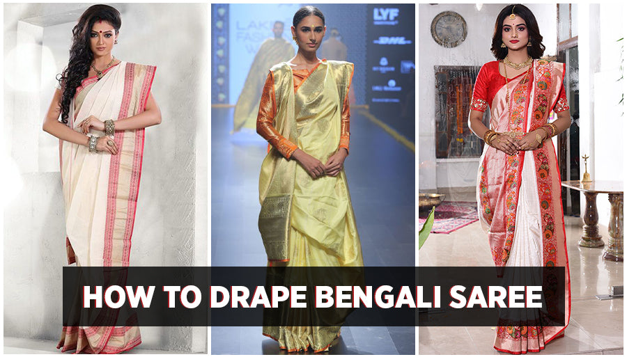 How to wear Bengali style saree step by step