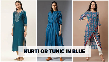 Wedding & festive Trend Alert - Kurti or Tunic in Blue