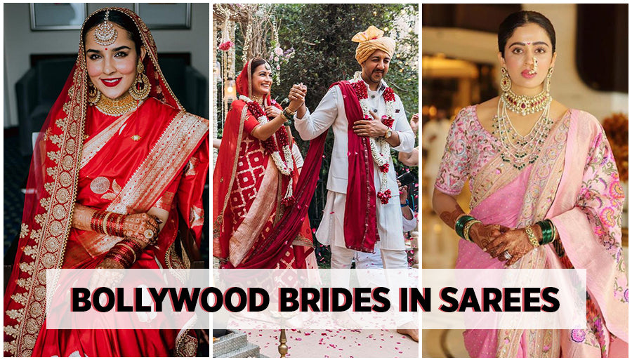 Bollywood Brides who wore sarees in their wedding
