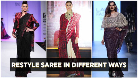 How to Restyle a Saree in Different ways - Indo western saree styles