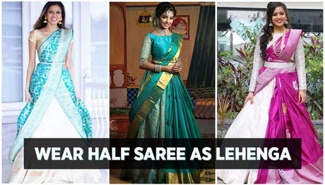 Half Saree Styles: How to Wear a Half Saree with Lehenga in 7 Different Ways