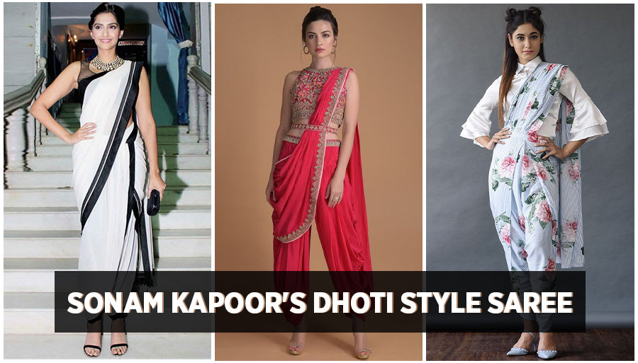 How to drape Sonam Kapoor Half Dhoti Saree