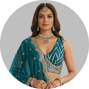 Aqua Lehenga Choli