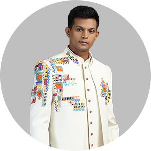 White Indo Western
