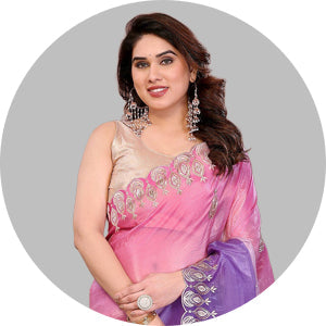 Multicolor Printed Saree