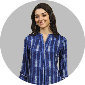 Navy Blue Kurti