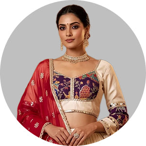 Mirror Work Lehenga Choli