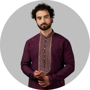 Purple Kurta Pajama
