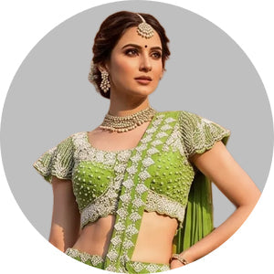 Pearl Work Saree