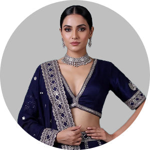Navy Lehenga Choli