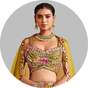 Olive Lehenga Choli