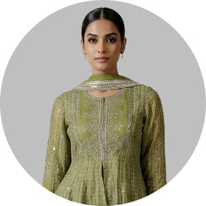 Mirror-work Sharara Suit