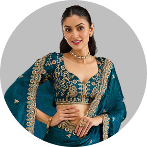 Thread Work Saree