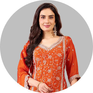 Orange Salwar Suit
