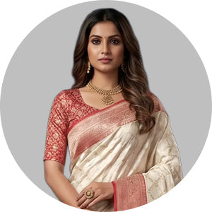 White Silk Saree