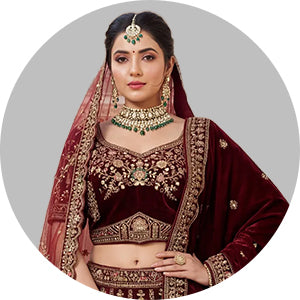 Velvet Lehenga Choli