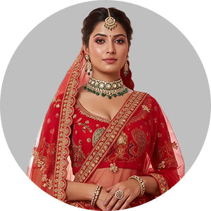 Red bridal lehenga