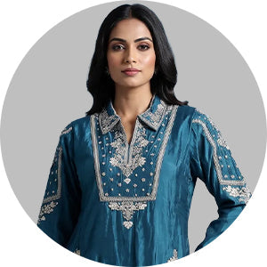 Blue Sharara Suit