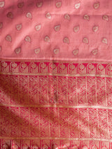Pink modal silk banarasi zari saree