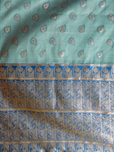 Blue modal silk traditional banarasi saree