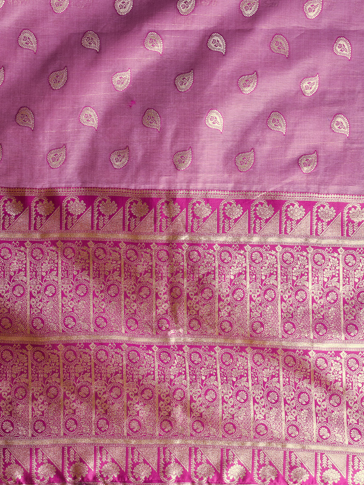 Purple modal silk banarasi zari saree