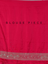 Magenta dola silk saree with zardosi and mirror work