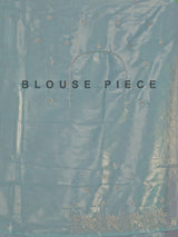 Aqua tissue silk festive wedding saree