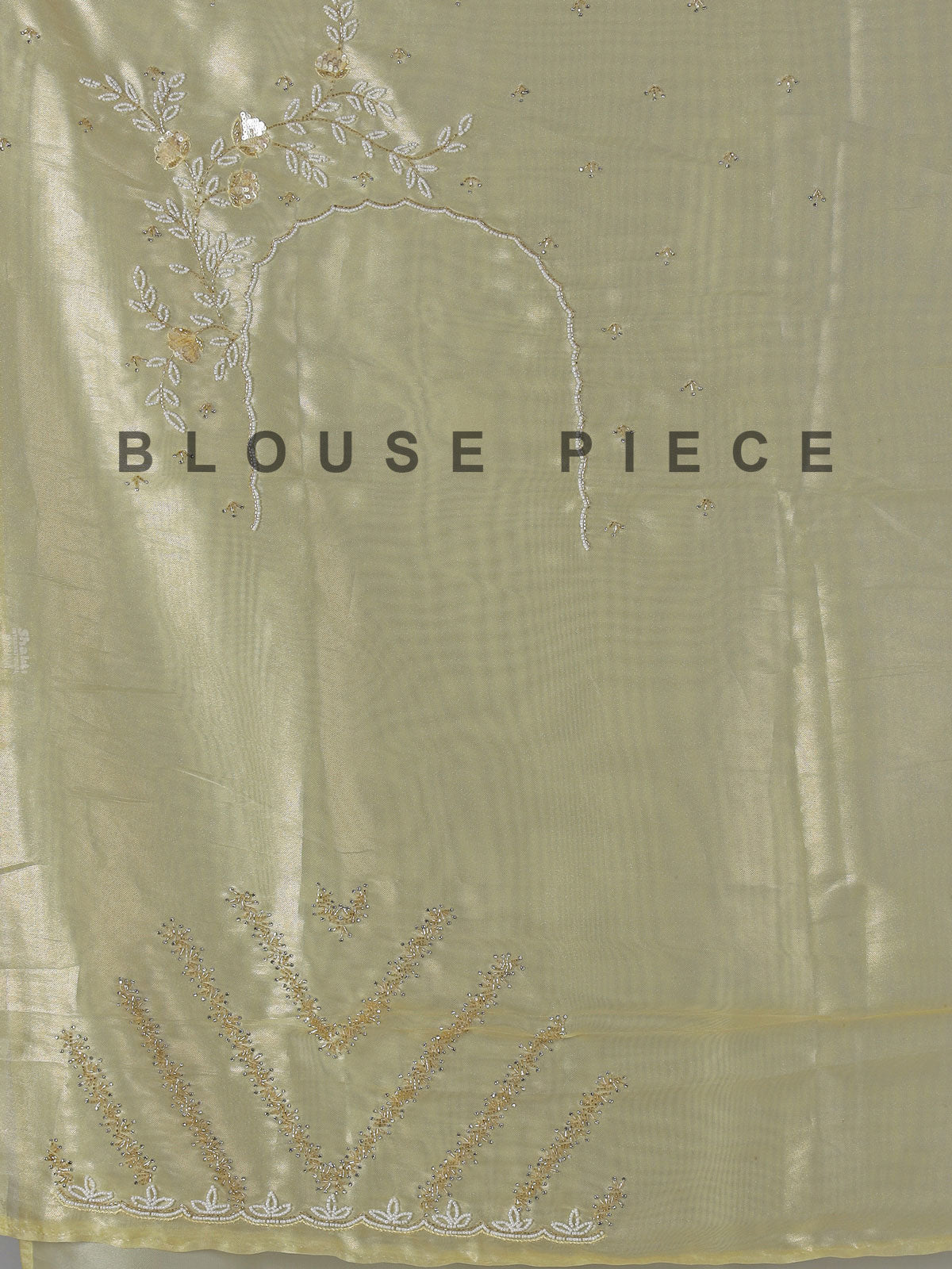 Yellow tissue silk haldi wedding saree