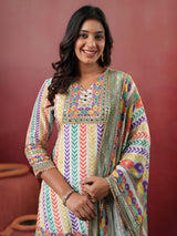 Light blue silk yoke style sharara set