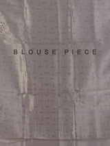 Peach grey semi tissue silk zardosi saree