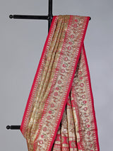 Olive kanjivaram silk embellished saree