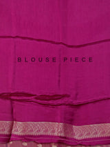 Purple zari butti work dola silk saree
