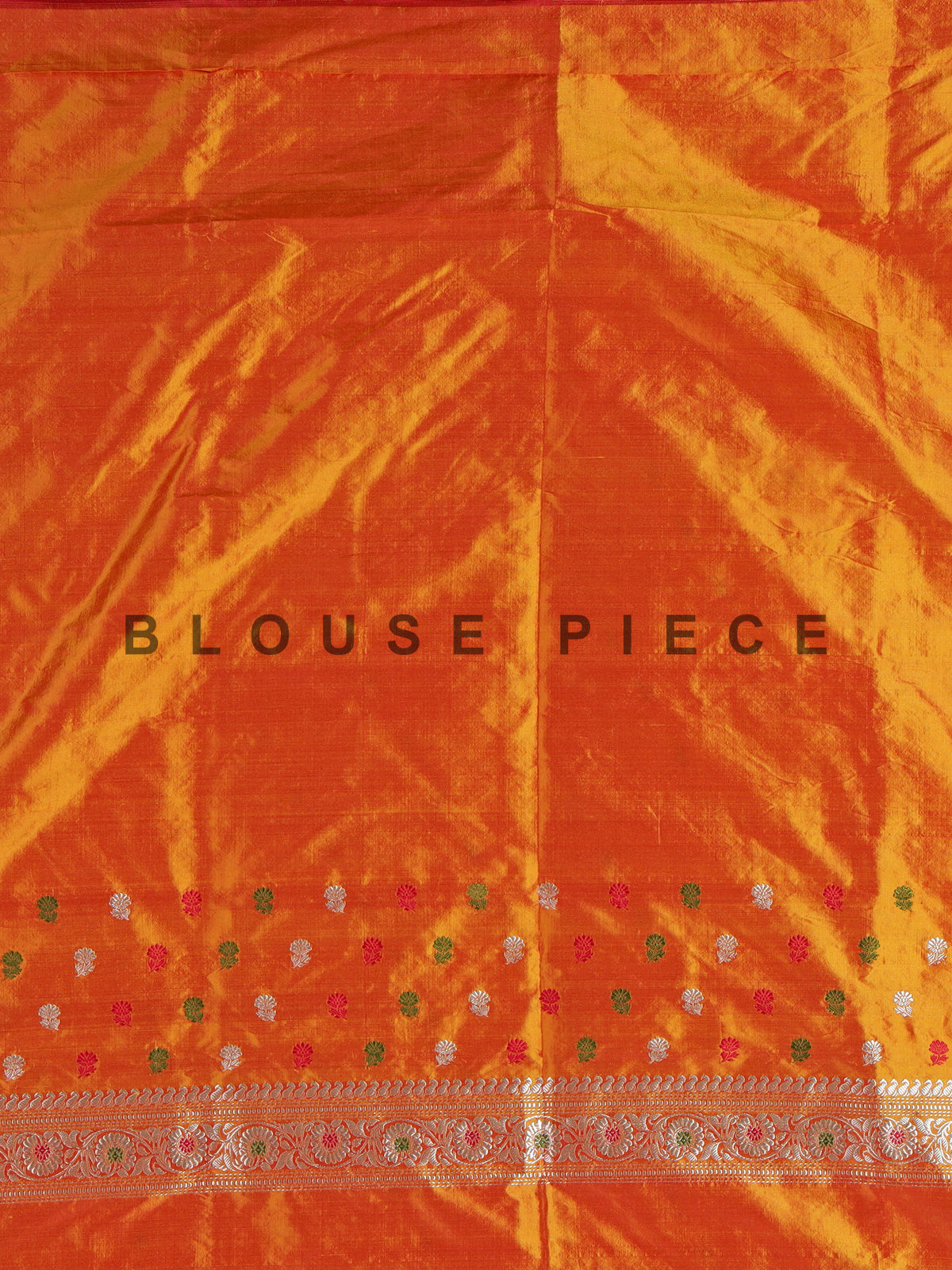 Orange zari banarasi silk saree