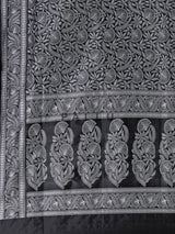 Black thread work banarasi silk saree