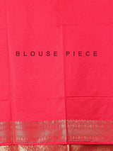 Pink semi silk saree with zari and butti work