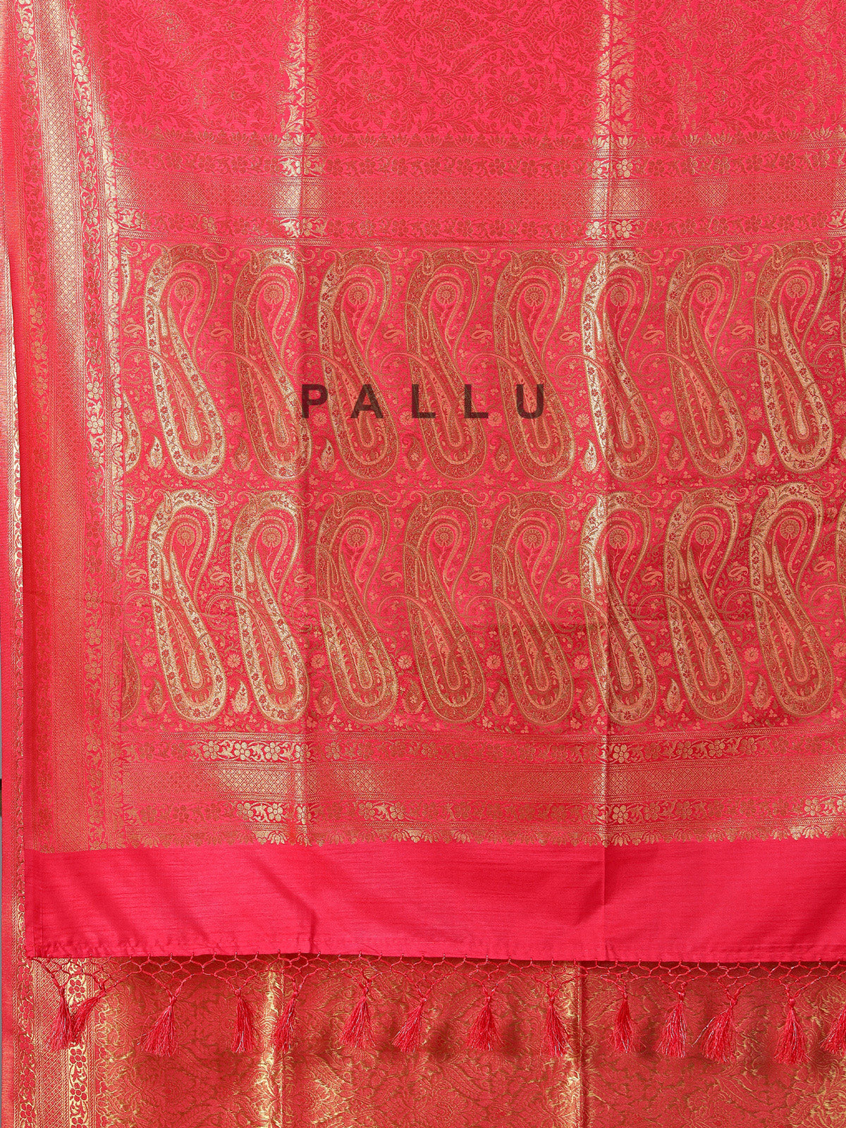 Pink semi silk saree with zari and butti work