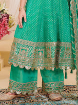 Rama green pakistani style palazzo suit