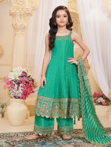 Rama green pakistani style palazzo suit