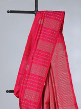 Rani pink art silk zari festive wear saree