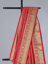 Red kanjivaram silk zari wedding wear saree