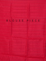 Red semi silk embroidered festive saree