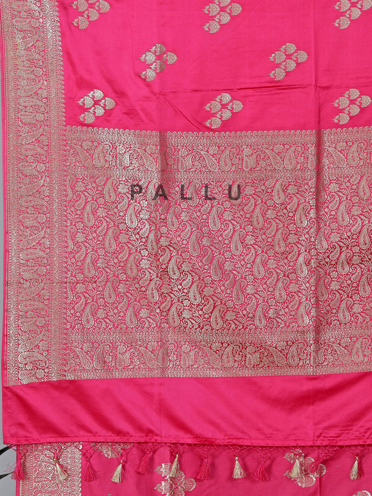 Magenta art silk zari work festive saree