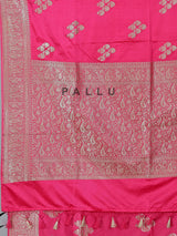 Magenta art silk zari work festive saree