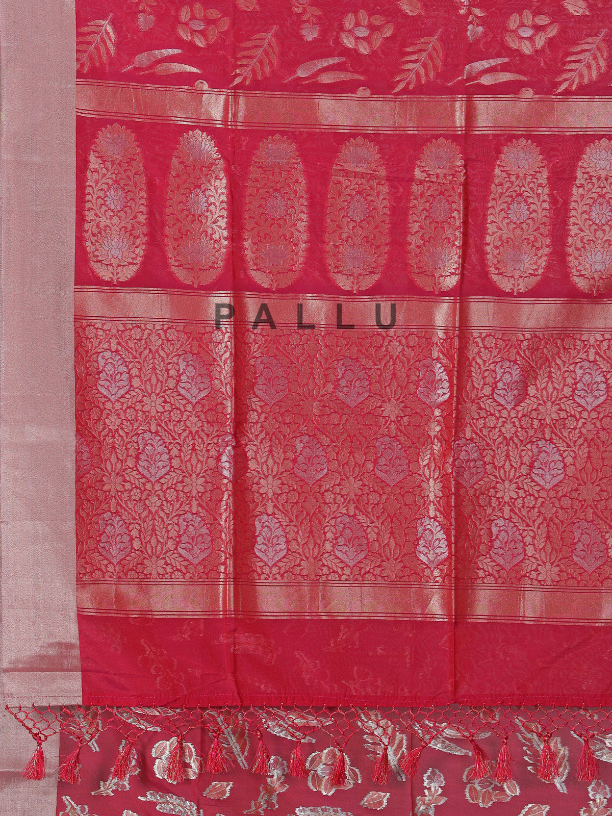 Red art silk zari contrast border festive saree