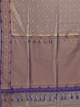 Purple art silk zari butti work saree