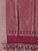 Rich wine art silk saree with classic zari detailing