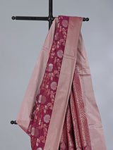 Rich wine art silk saree with classic zari detailing