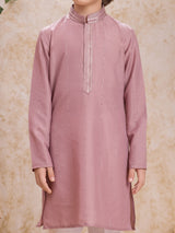 Onion pink cotton silk traditional kurta suit
