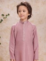 Onion pink cotton silk traditional kurta suit